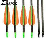 Carbon Arrow For Recurve Bow 30 Inch Archery Arrows With TPU Vanes Changeable Field Point Spine 300 Carbon Fiber Arrows