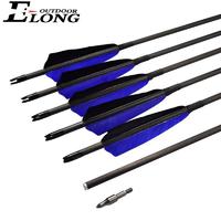30 Inch Carbon Arrows With Feathing Traditional Bow Arrow With Changeable Field Point Target Shooting Archery Carbon Arrows