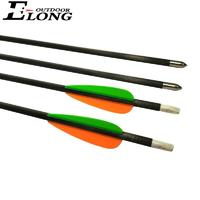 4.2mm Carbon Arrow For Compound Bow Hunting Arrows With Plstic Vane 110 Grain Bullet Points Bow And Arrow Compound