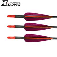 30 Inch purple Carbon Arrows With Turkey Feather For Outdoor Hunting