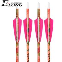 Spine 400 Archery Hunting & Shooting Pink Camo Pure Carbon Arrow for Compound Bow