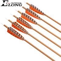 30" SP 500 Carbon Arrow with Feather & Changeable Points for Compound / Recurve / Tranditional Bow