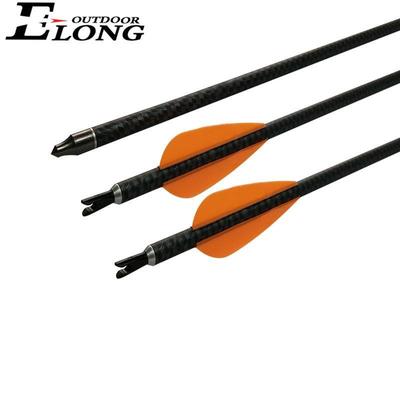 30 Inch 3K Camo Pure Carbon Arrow With ChangeableThread Points For Outdoor Hunting