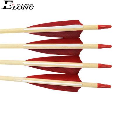 Wooden Arrow Archery with Turkey Feather for Hunting Archery Bow