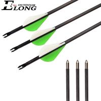 Elong Compound Bow Arrow With Fixed Bullet Point Archery Carbon Arrows