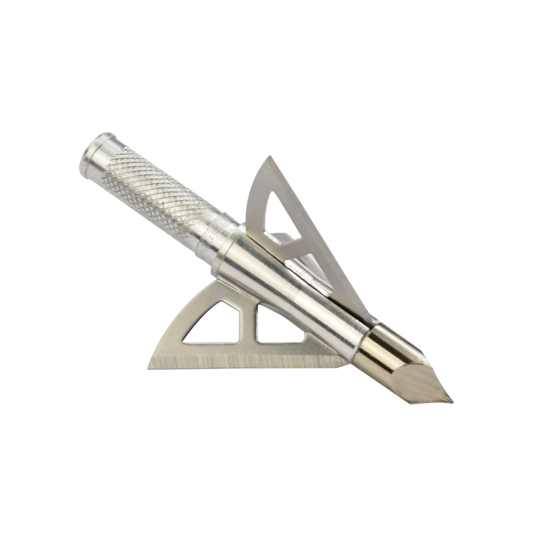 Stainless Steel Hunting Broadhead Points Arrowheads 3 Fixed Blade 100 Grain For Archery Compound Bow