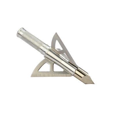 Stainless Steel Hunting Broadhead Points Arrowheads 3 Fixed Blade 100 Grain For Archery Compound Bow