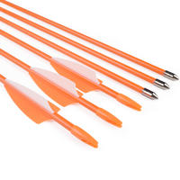 Hunting Youth Arrow With 3 TPU Vane&Bullet Point For Archery Fiberglass Arrow